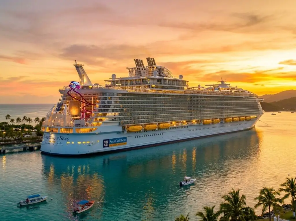 Royal Caribbean cruise ship at sea for a family cruise vacation