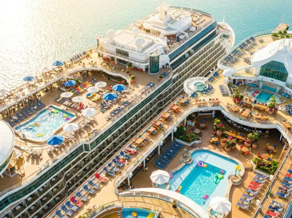 Royal Caribbean cruise ship at sea for a family cruise vacation
